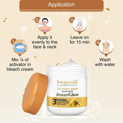 Aaryanveda 24 Carat Gold Bleach Cream
