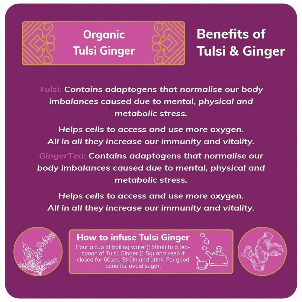 24 Mantra Organic Tulsi Ginger Tea Powder