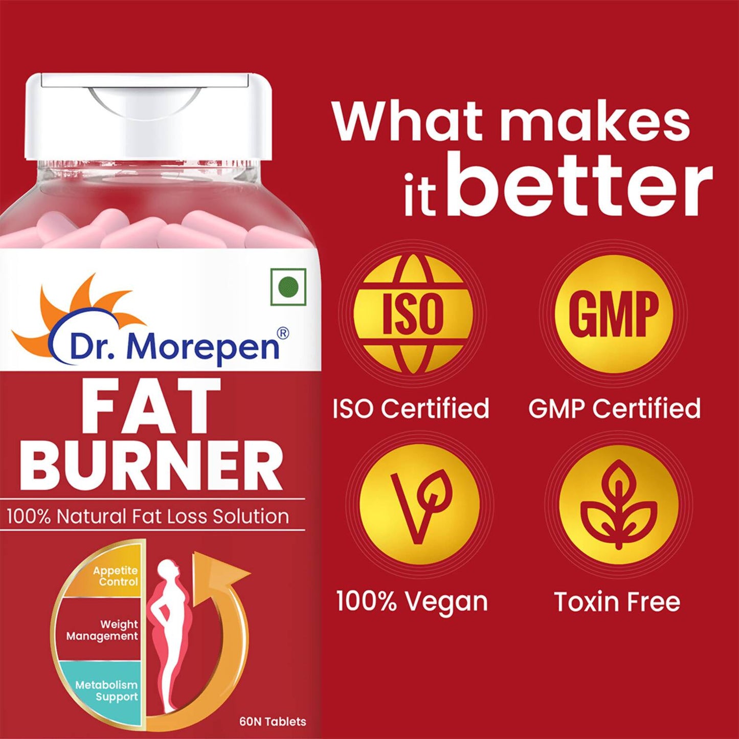 Dr. Morepen Biotin+ Advanced Tablets and Fat Burner Tablets Combo