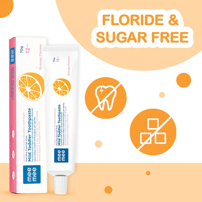 Mee Mee Fluoride-Free Mild Toddler Toothpaste - Orange Flavor