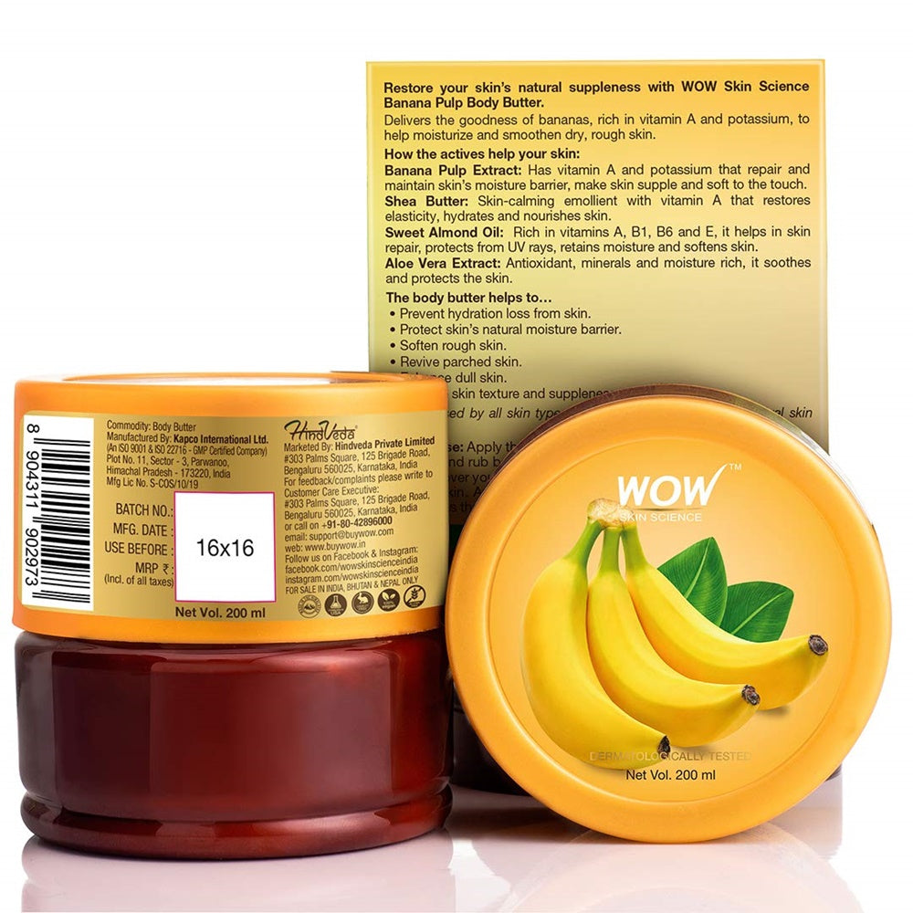 Wow Skin Science Banana Pulp Body Butter