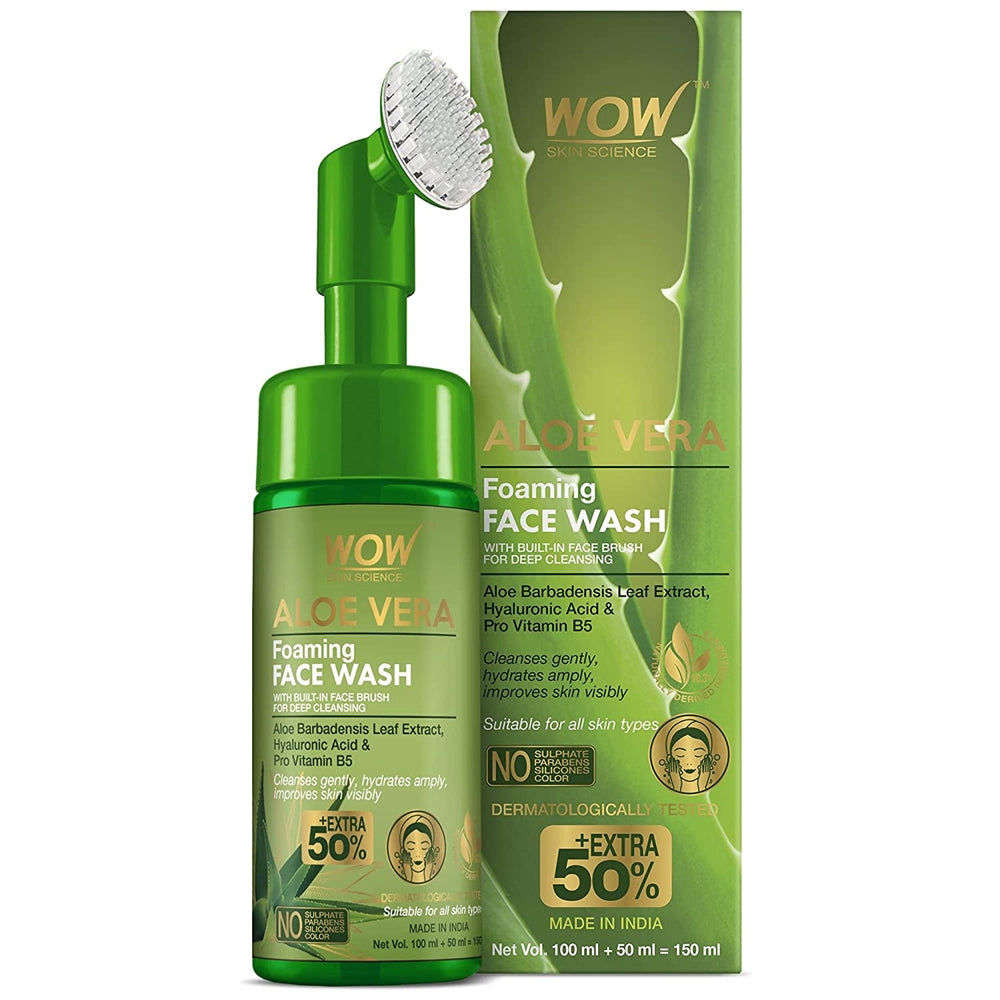 Wow Skin Science Aloe Vera Foaming Face Wash - 100GM