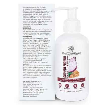 Bella Vita Organic Growth Protein Shampoo