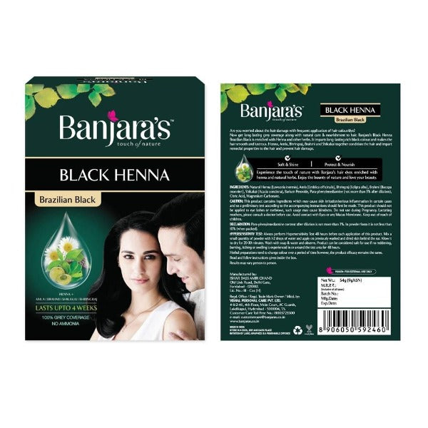 Banjara's Black Henna Brazilian Black Hair Color