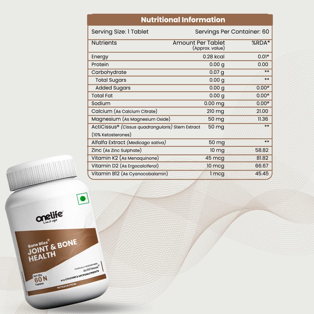 Onelife Bone Bliss Calcium Tablets