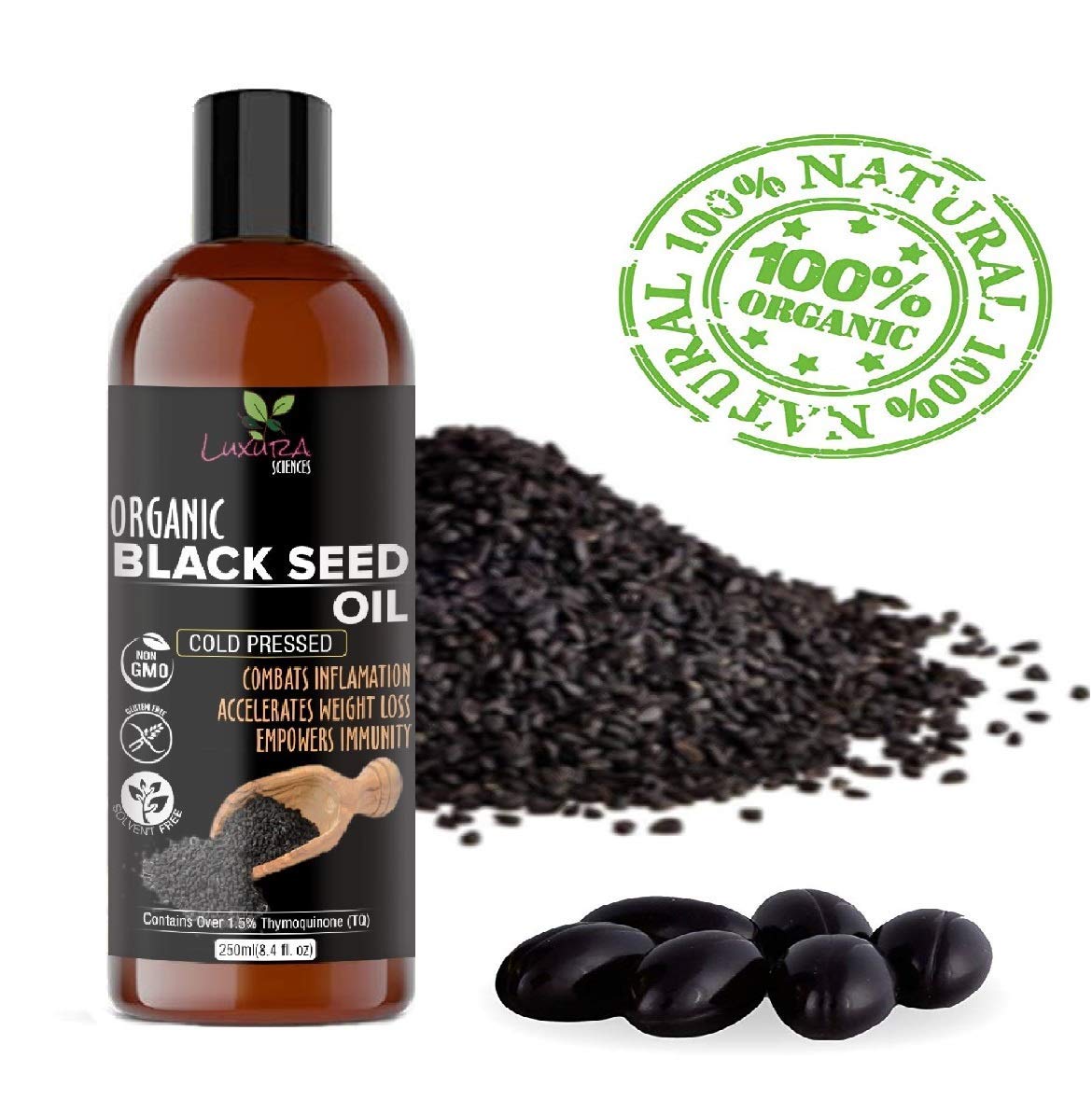 Luxura Sciences Black Seed Oil, Kalonji Oil For Hair Growth