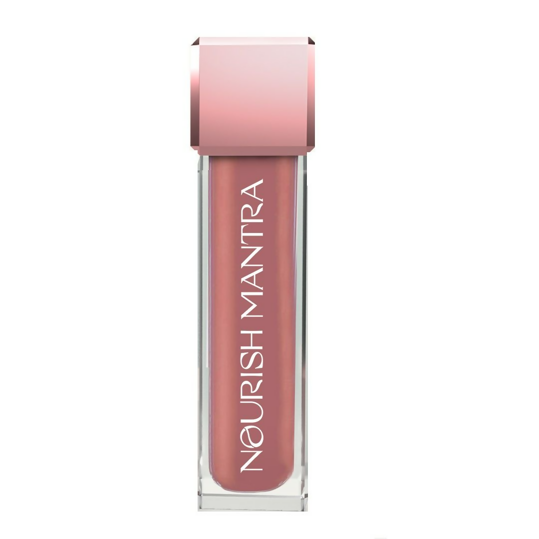 Nourish Mantra Liquid Lipstick Creamy Matte with SPF/ Water Proof, Smudge Proof Shade Masoom Pink