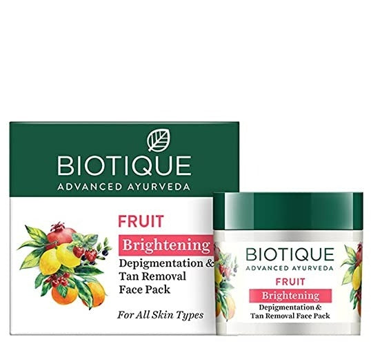 Biotique Advanced Ayurveda Fruit Brightening Depigmentation & Tan Removal Face Pack - BUDNE