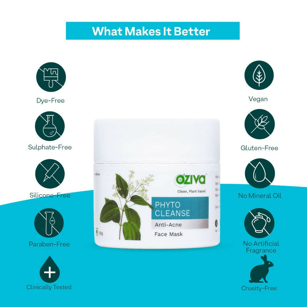 OZiva Phyto Cleanse Anti-Acne Face Mask