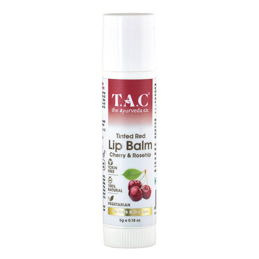 TAC - The Ayurveda Co. Tinted Cherry & Roship Vegan Lip Balm -  USA 