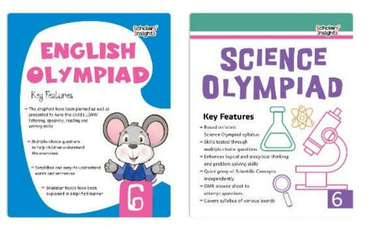 Scholars Insights Olympiad English and Science Workbooks Grade 6| Set of 2| Ages 11 - 13 Year -  buy in usa 