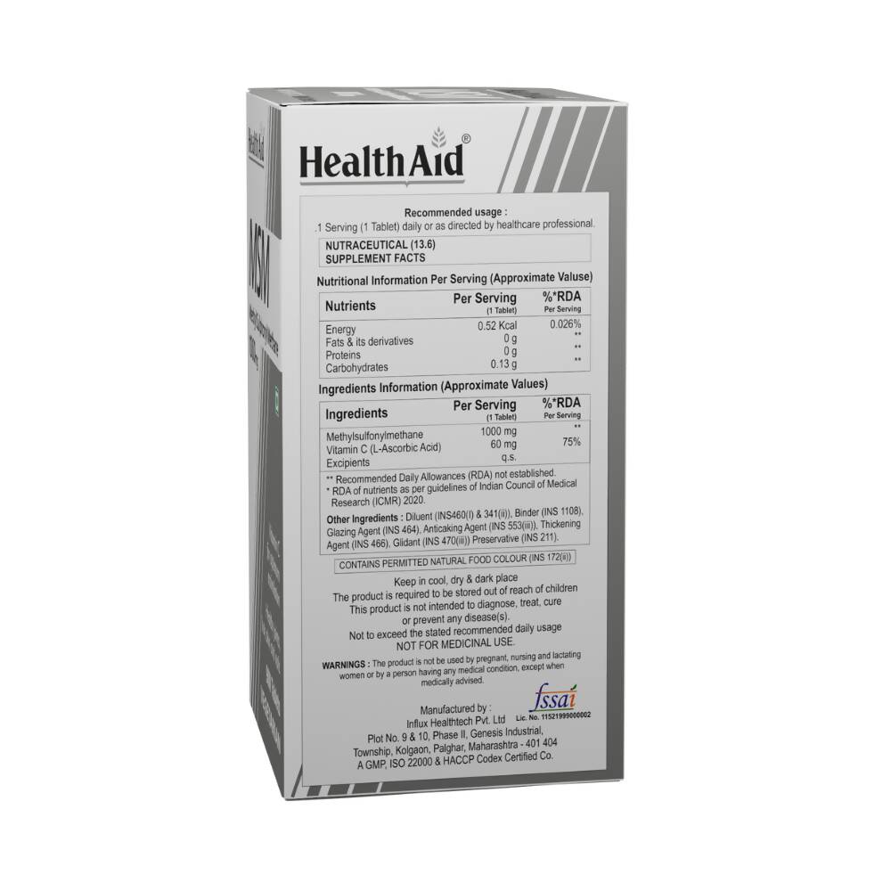 HealthAid MSM 1000 mg Tablets