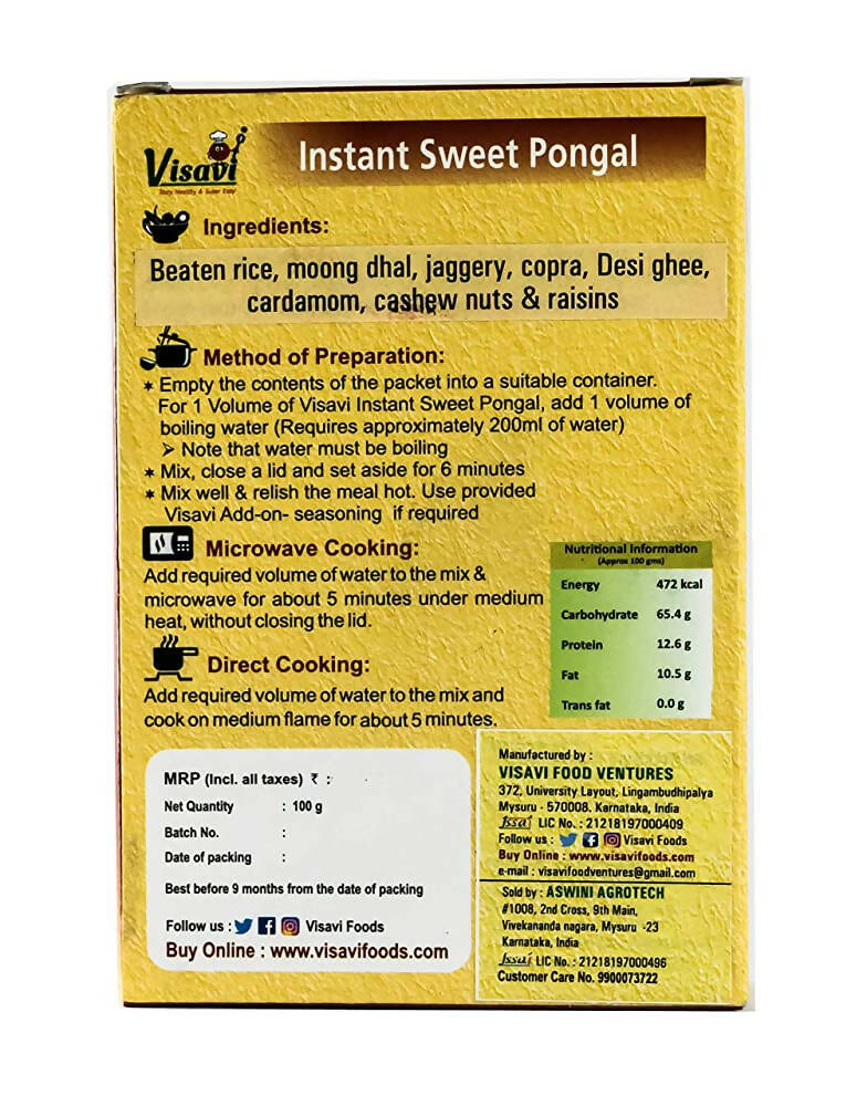 Visavi Instant Sweet Pongal