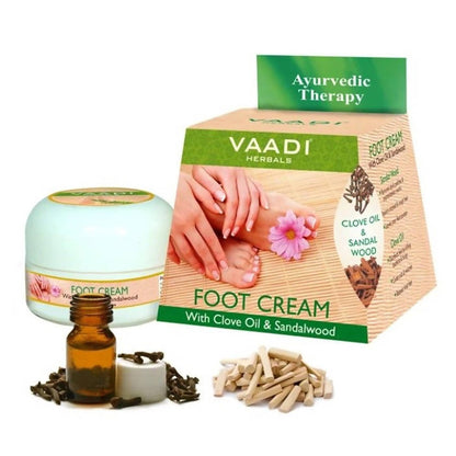 Vaadi Herbals Foot Cream With Clove Oil & Sandalwood - BUDNE