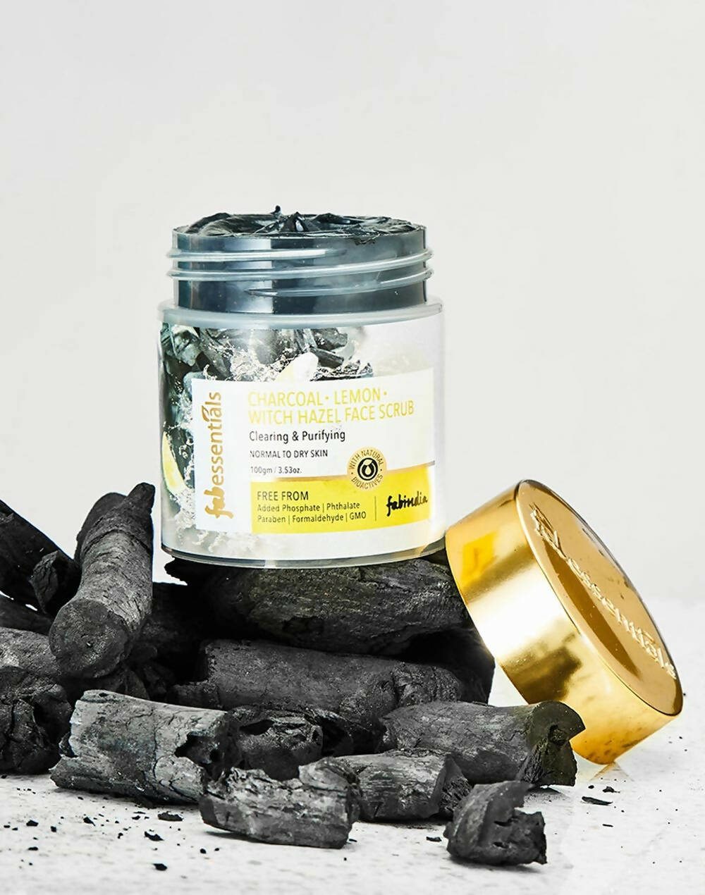 Fabessentials Charcoal Lemon Witch Hazel Face Scrub