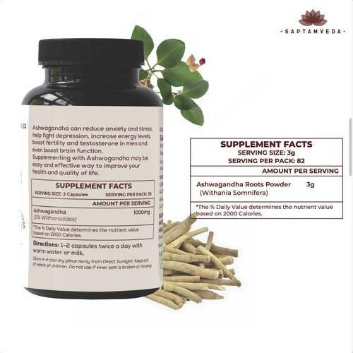 Saptamveda Premium Ashwagandha Capsules