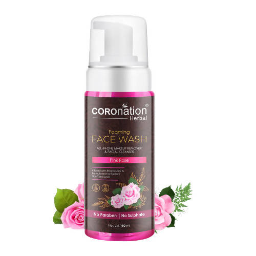 Coronation Herbal Pink Rose Foaming Face Wash - usa canada australia