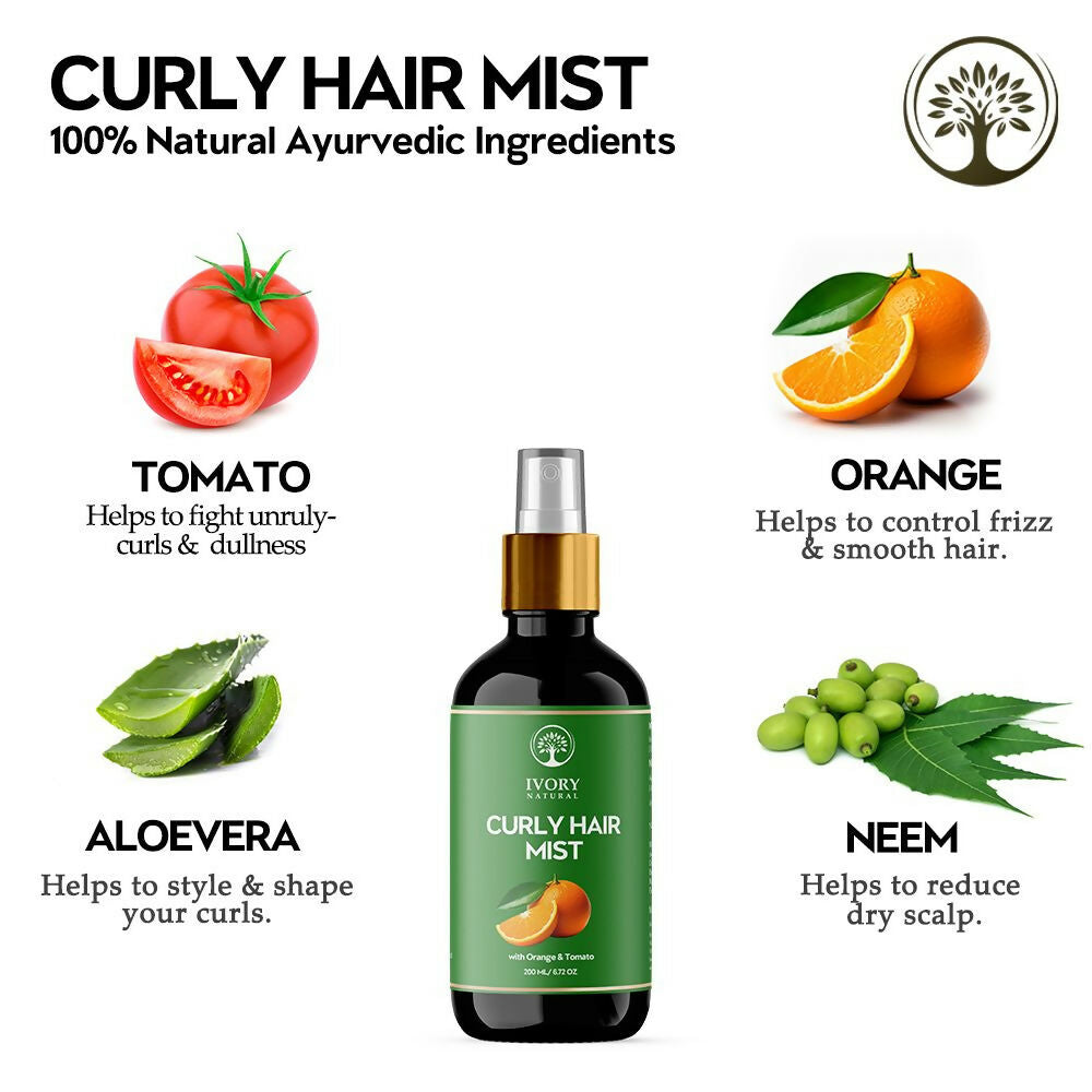 Ivory Natural Curly Hair Mist - Revitalize, Define, And Nourish Your Curly Hair