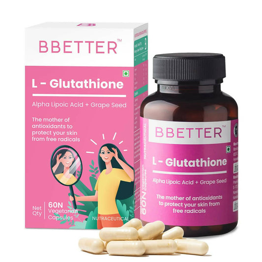 BBETTER L-Glutathione Capsules with Alpha Lipoic Acid, Grape Seed Extract for Skin -  usa australia canada 