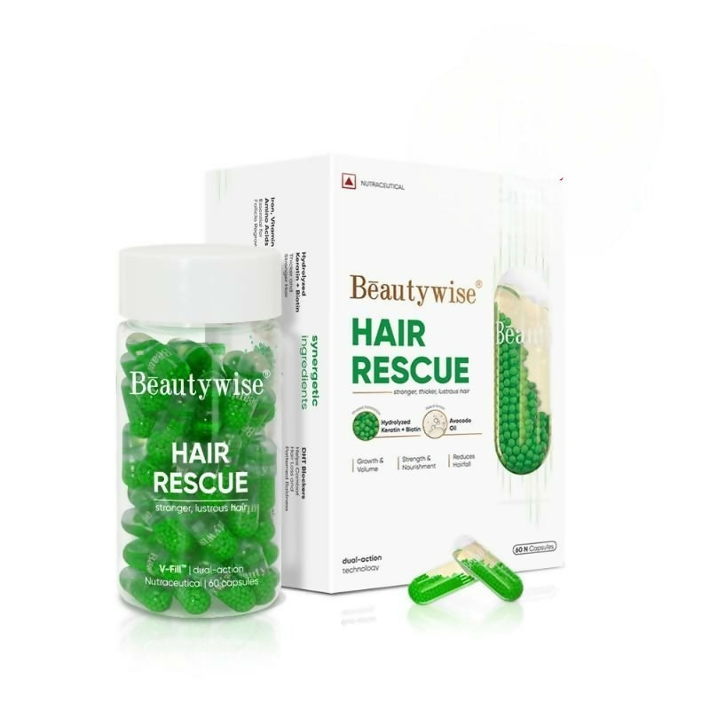 Beautywise Hair Rescue - Keratin & Biotin in Avocado Oil - Dual-Action Capsules