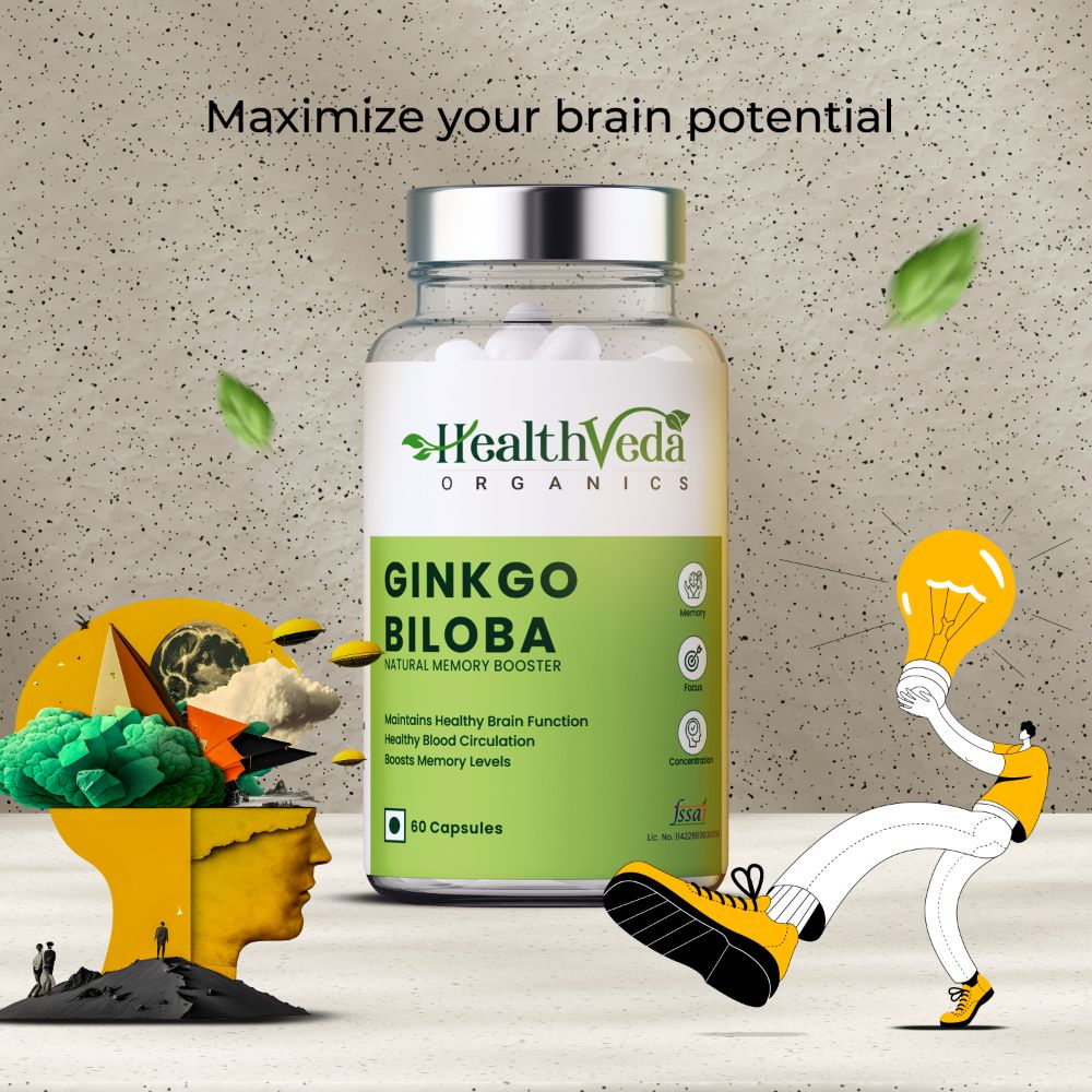 Health Veda Organics Ginkgo Biloba Capsules