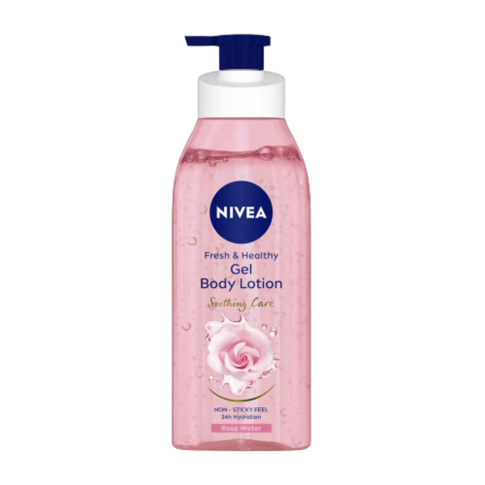 Nivea Fresh & Healthy Rose Water Gel Body Lotion Non Sticky Feel - BUDNEN