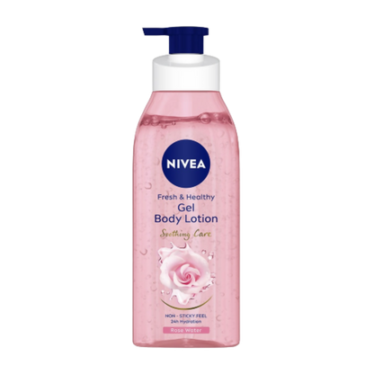 Nivea Fresh & Healthy Rose Water Gel Body Lotion Non Sticky Feel - BUDNEN