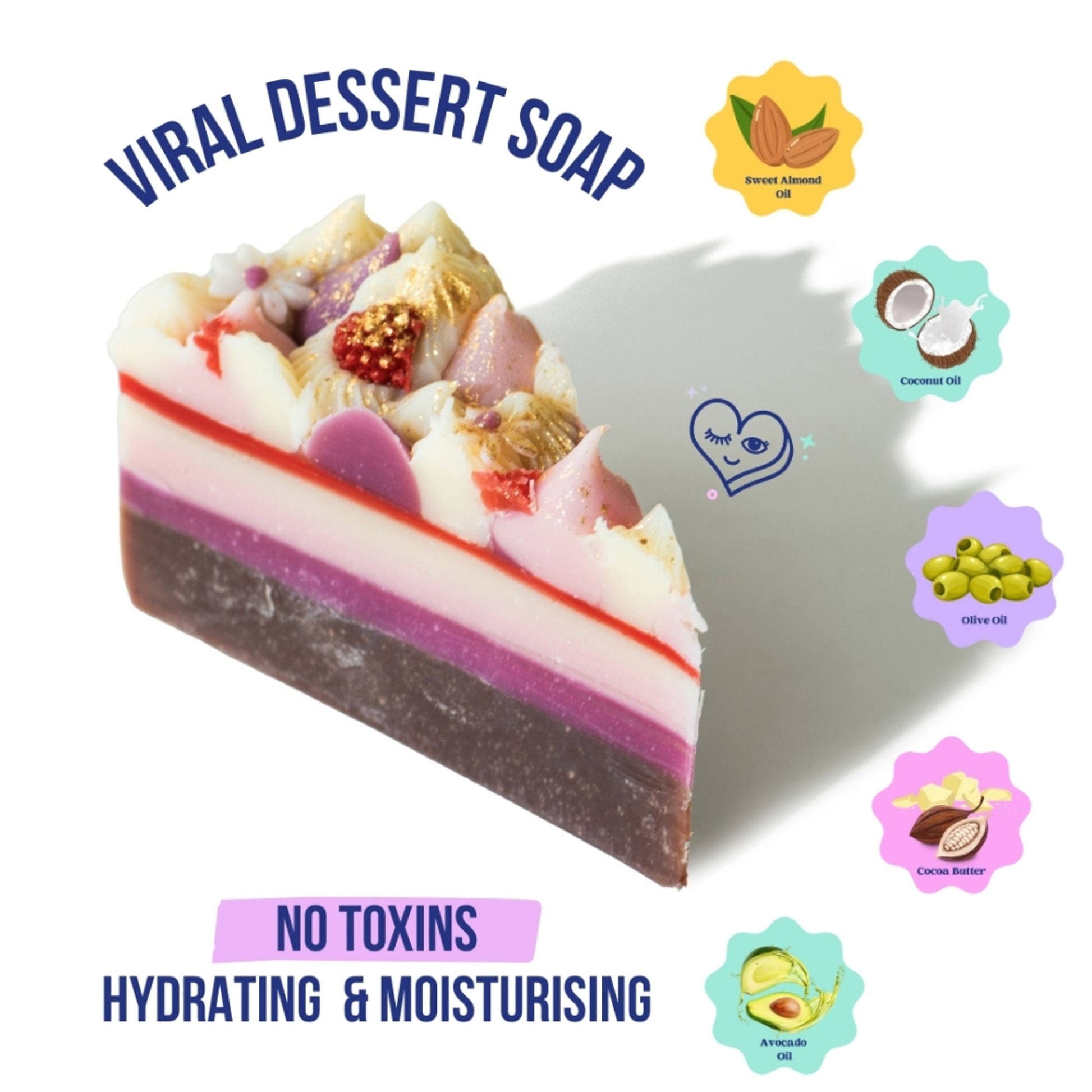 The Sass Bar Daisy Meringue Tart Cake Soap - 150GM