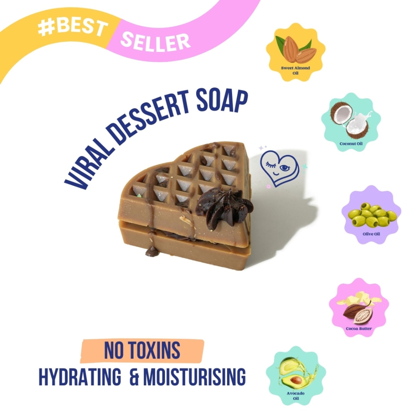 The Sass Bar Caramel Chocolate Waffle Soap - 115GM