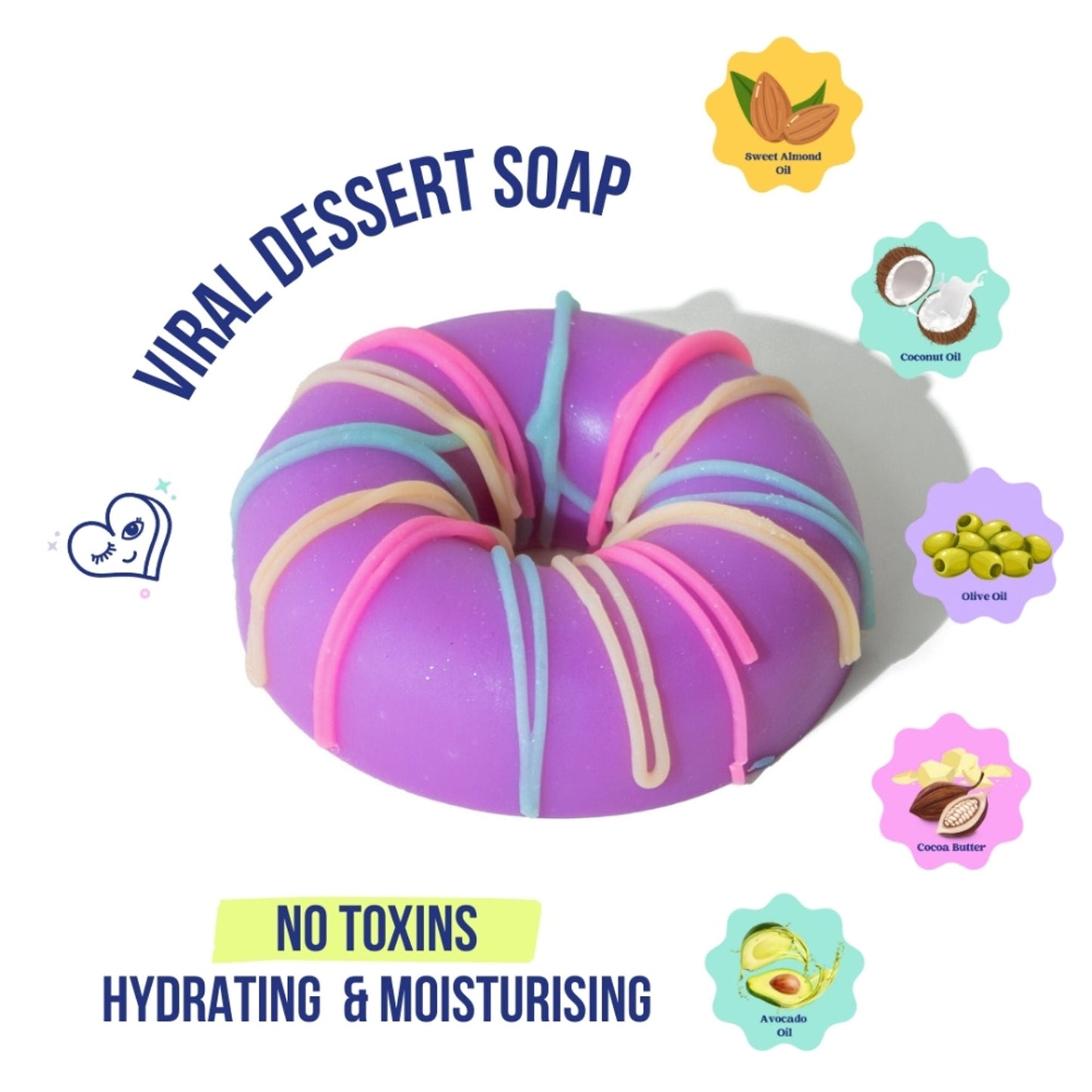 The Sass Bar Summer Melange Donut Soap - 80GM