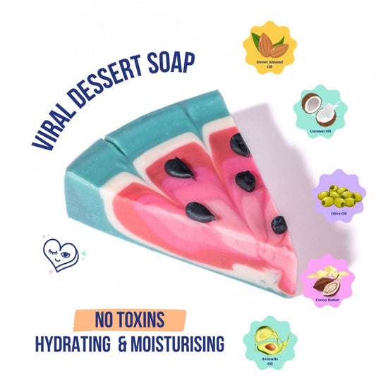 The Sass Bar Watermelon Cake Soap - 120GM