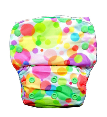 Kindermum Nano Pro Aio Cloth Diaper (With 2 Organic Inserts And Power Booster)-Polka For Kids