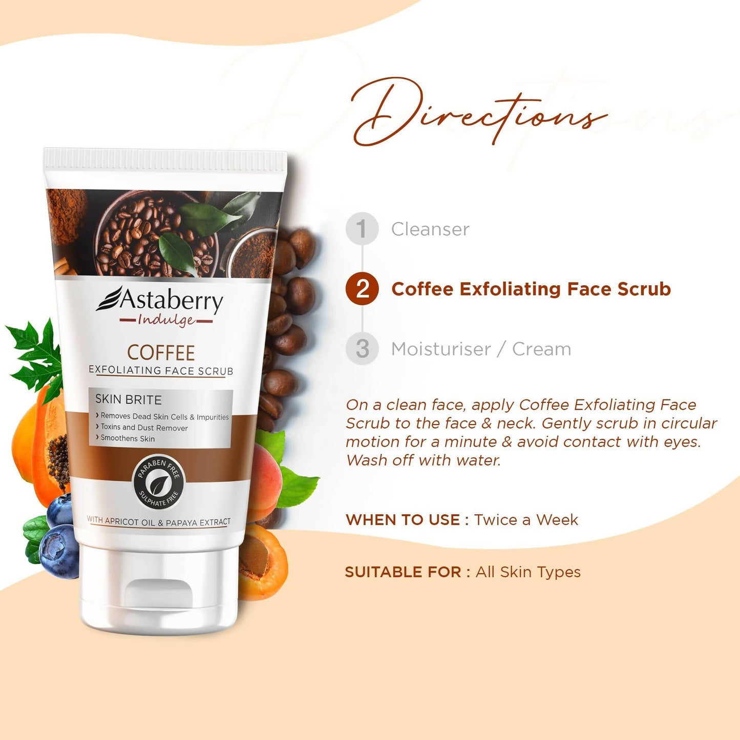 Astaberry Indulge Coffee Exfoliating Face Scrub