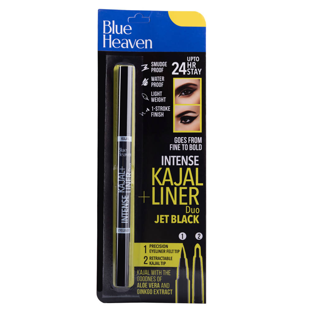 Blue Heaven Intense Kajal + Liner Duo Jet Black