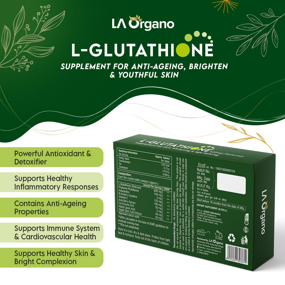 LA Organo L Glutathione Tablets