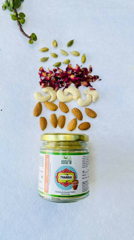 Shuddh Natural Ubtan Based Herbal Gulal | Ayurvedic Thandai Powder |Kashmiri Kahwa |Natural Honey | Holi Gift Hamper