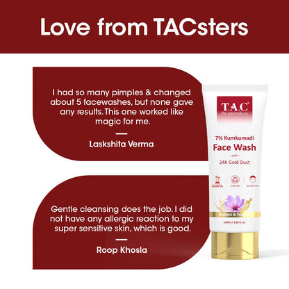TAC - The Ayurveda Co. 7% Kumkumadi Face Wash for Glowing Skin