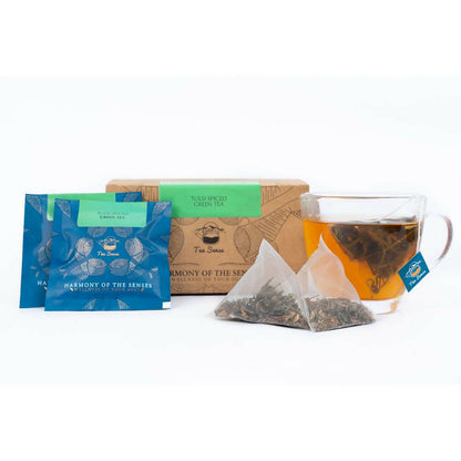Tea Sense Tulsi Spiced Green Tea Bags Box