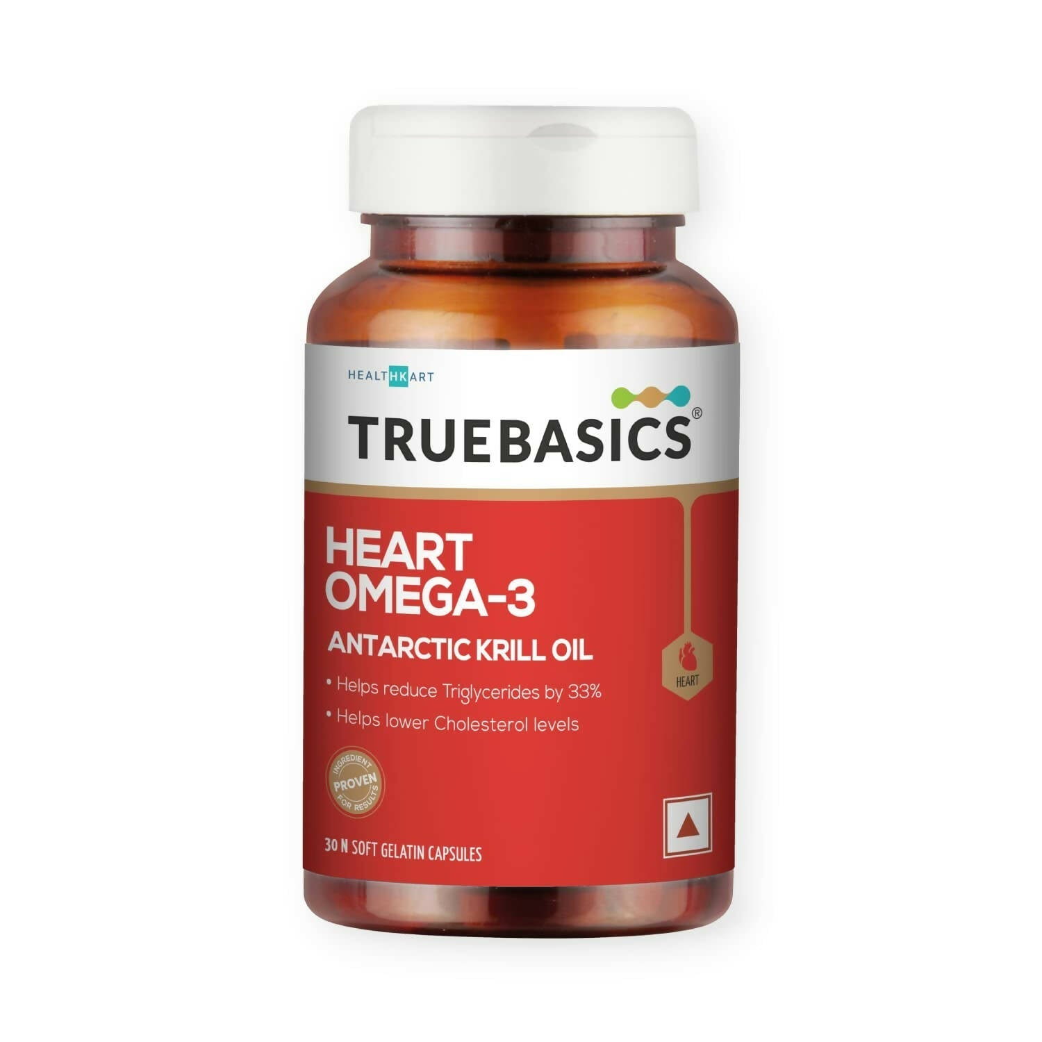 TrueBasics Heart Omega 3 Antarctic Krill Oil Capsules - BUDEN