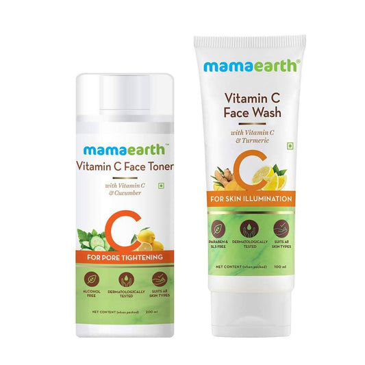 Mamaearth Vitamin C Face Toner and Face Wash - 300GM