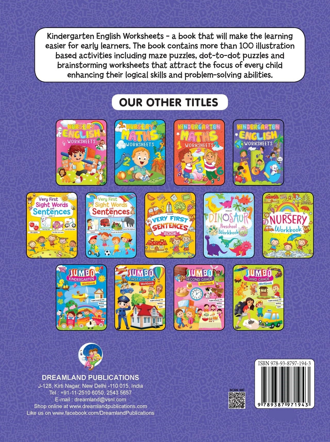 Dreamland Kindergarten English Worksheets