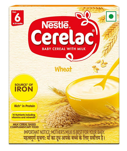 Nestle Cerelac Baby Cereal with Milk - Wheat, From 6-12 Months