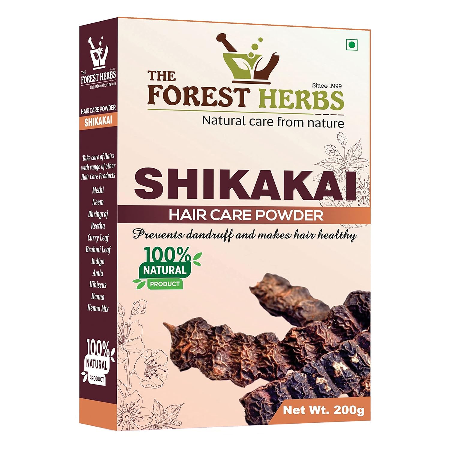 Forest Herbs Shikakai Hair Care Powder - BUDNE