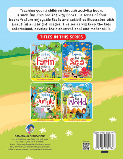 Dreamland Explore the Farm Activity Book with Stickers and 3D Models