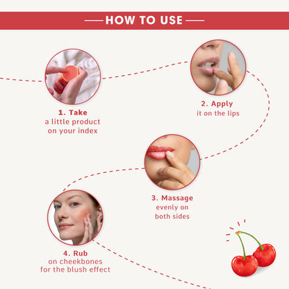 Korus Essential Cherry Lip & Cheek Tint Balm