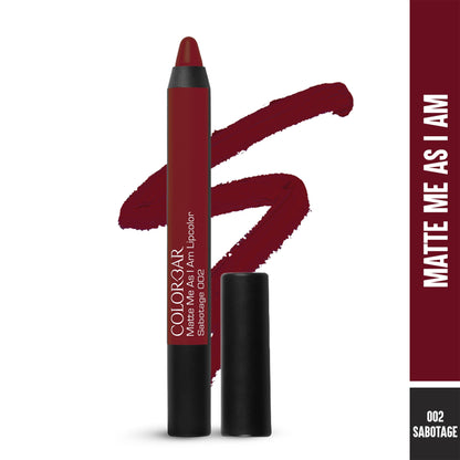 Colorbar Matte Me As I Am Lip Color New Sabotage-[002]