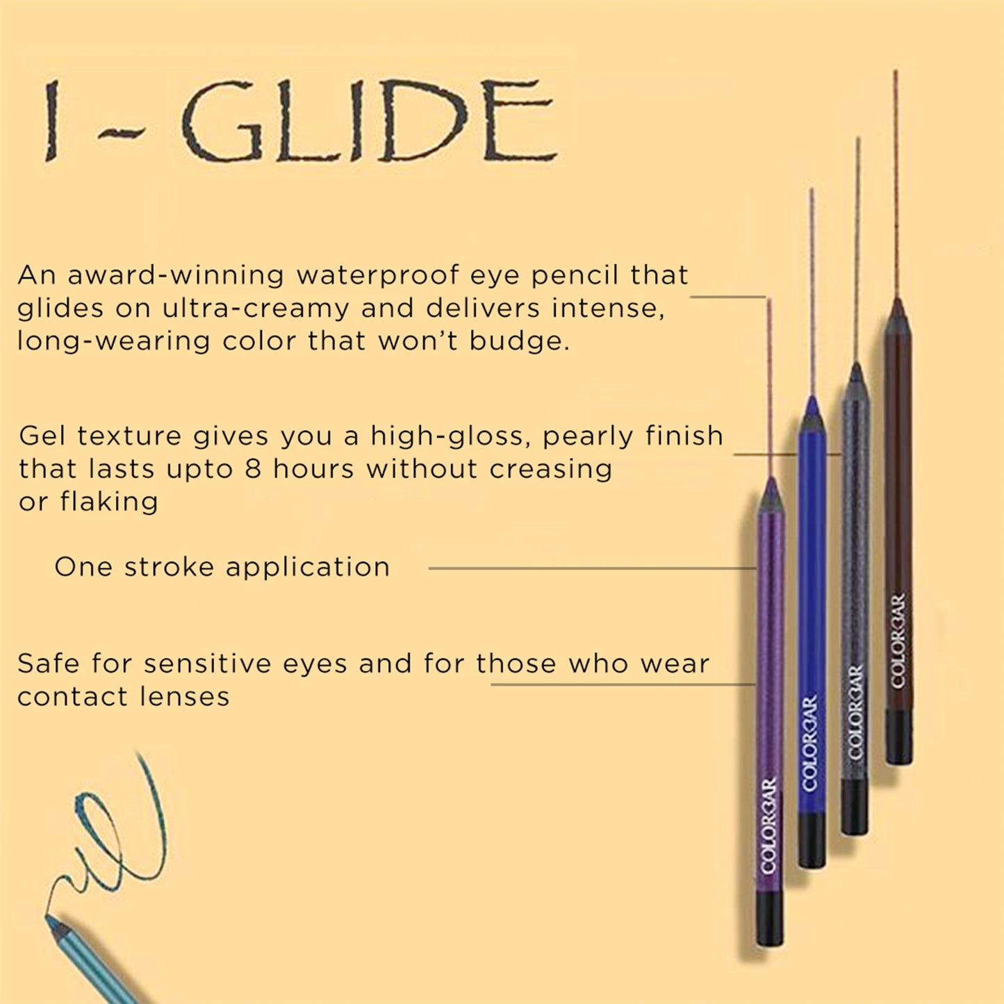 Colorbar I-Glide Eye Pencil - New Blackout