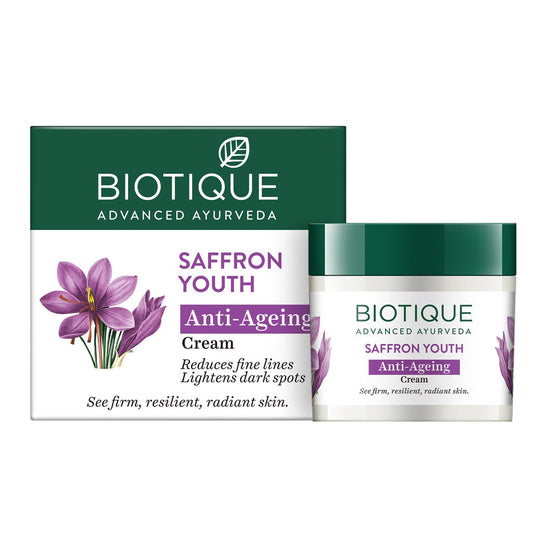 Biotique Advanced Ayurveda Bio Saffron Youth Anti-aging Cream - 175GM