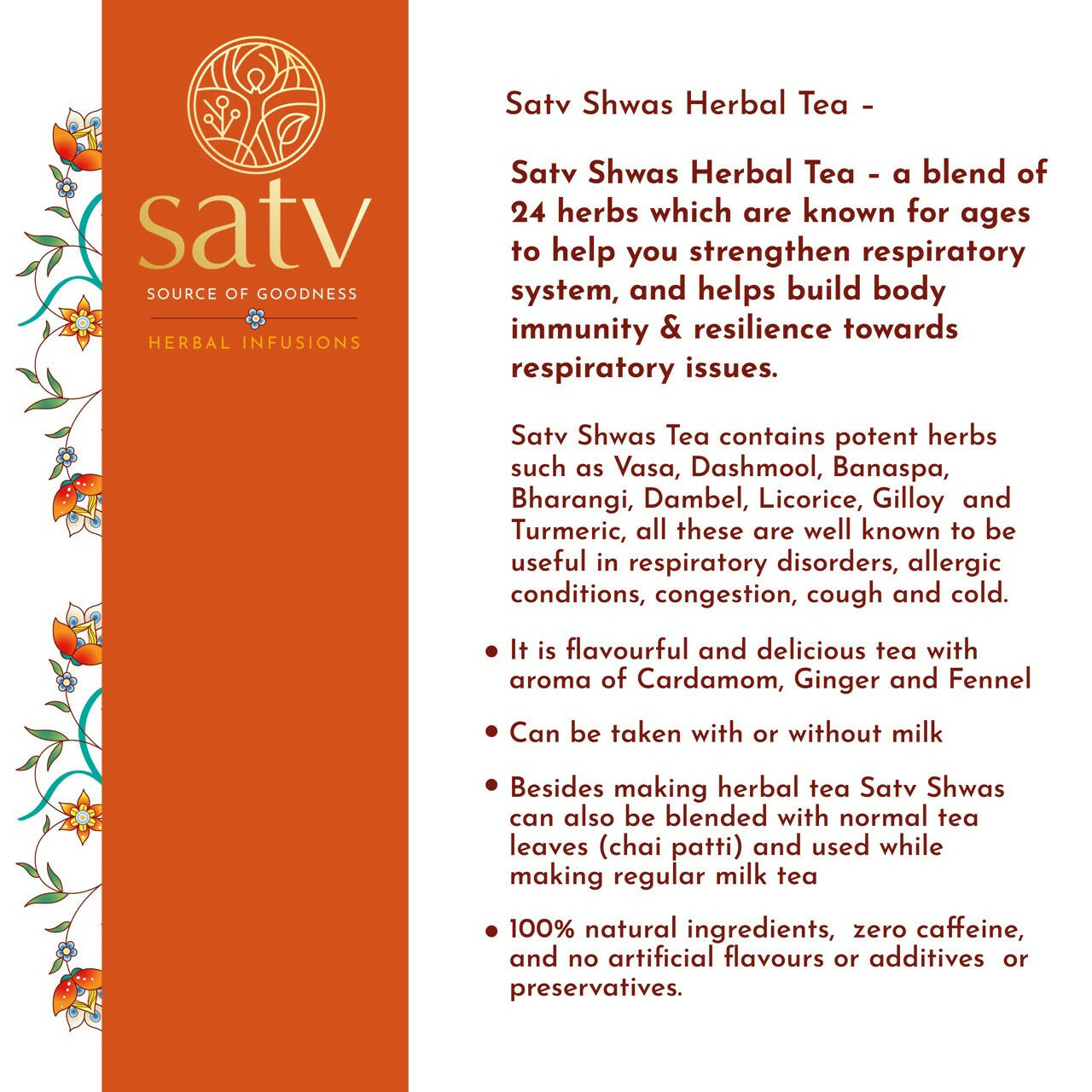 Satv Shwas Herbal Milk Tea