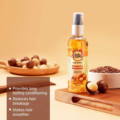 Buds & Berries Hair Serum with Flaxseed and Macadamia